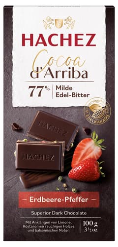 Hachez Tafel Cocoa d'Arriba Erdbeer-Pfeffer