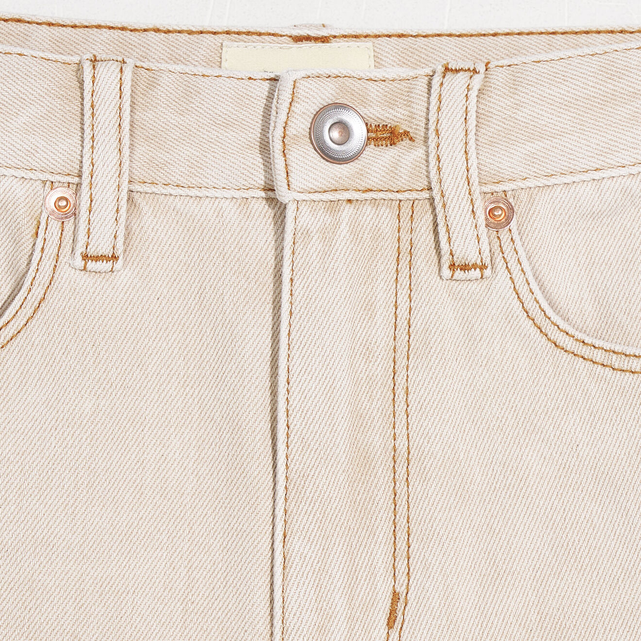 Bellerose Short en jean 100% Coton Bio Padro bleach
