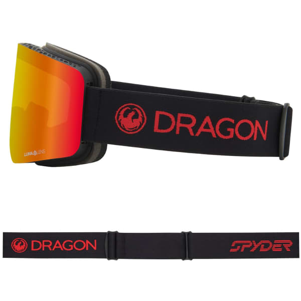 Masque de ski DRAGON R1 OTG BLACKRED/LLREDION+LLLTROSE