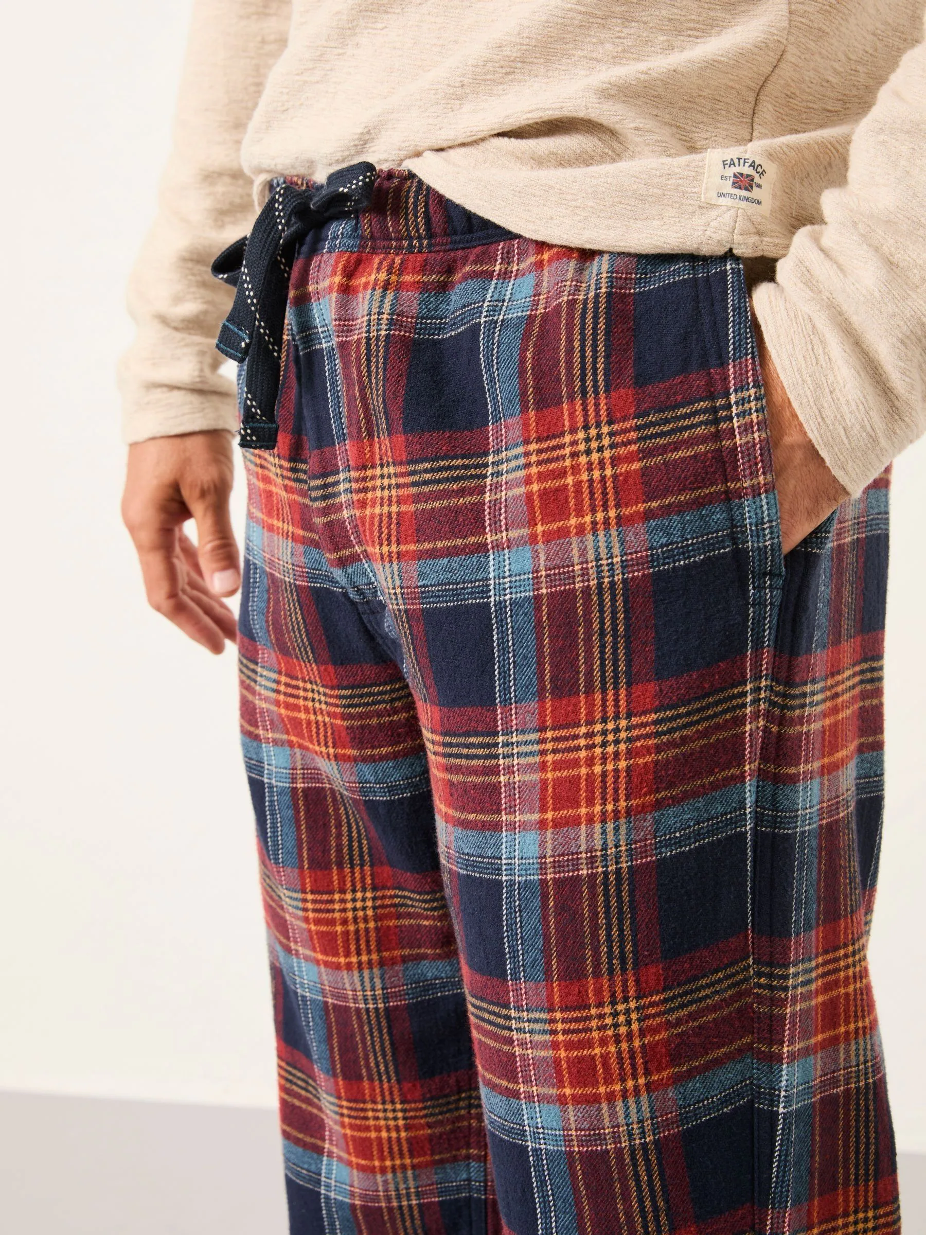FatFace Check Open Hem Pyjama Bottoms