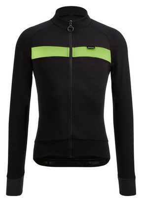 Maillot Manches Longues Santini Adapt Wool Vert Fluo