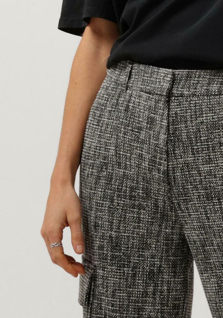 ALIX THE LABEL grijze alix the label cargobroeken ladies woven boucle cargo pants