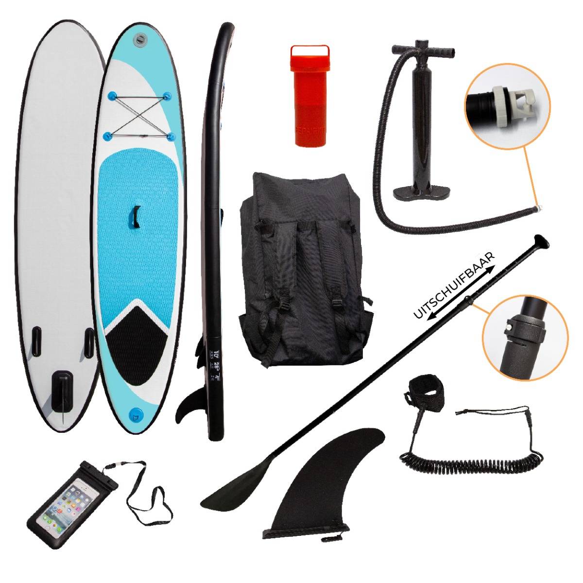 Monstershop 3 meter opblaasbaar SUP Board - Blue