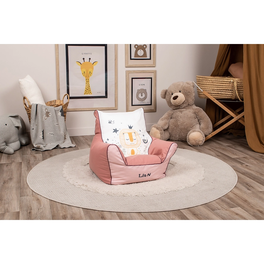 knorr toys® Kindersitzsack - Löwe Leo rose