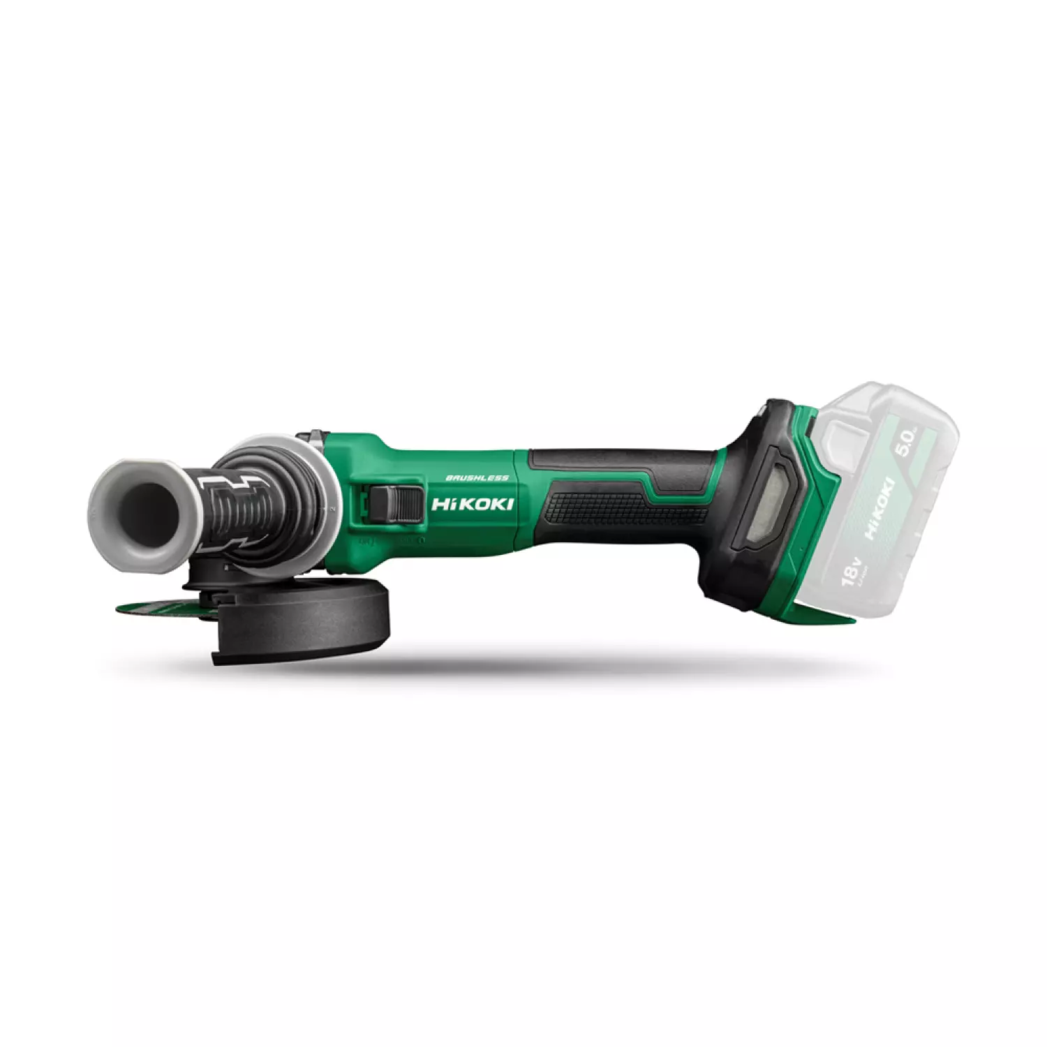 HiKOKI G1813DVEW4Z 18V Li-ion accu haakse slijper body - 125mm - Koolborstelloos