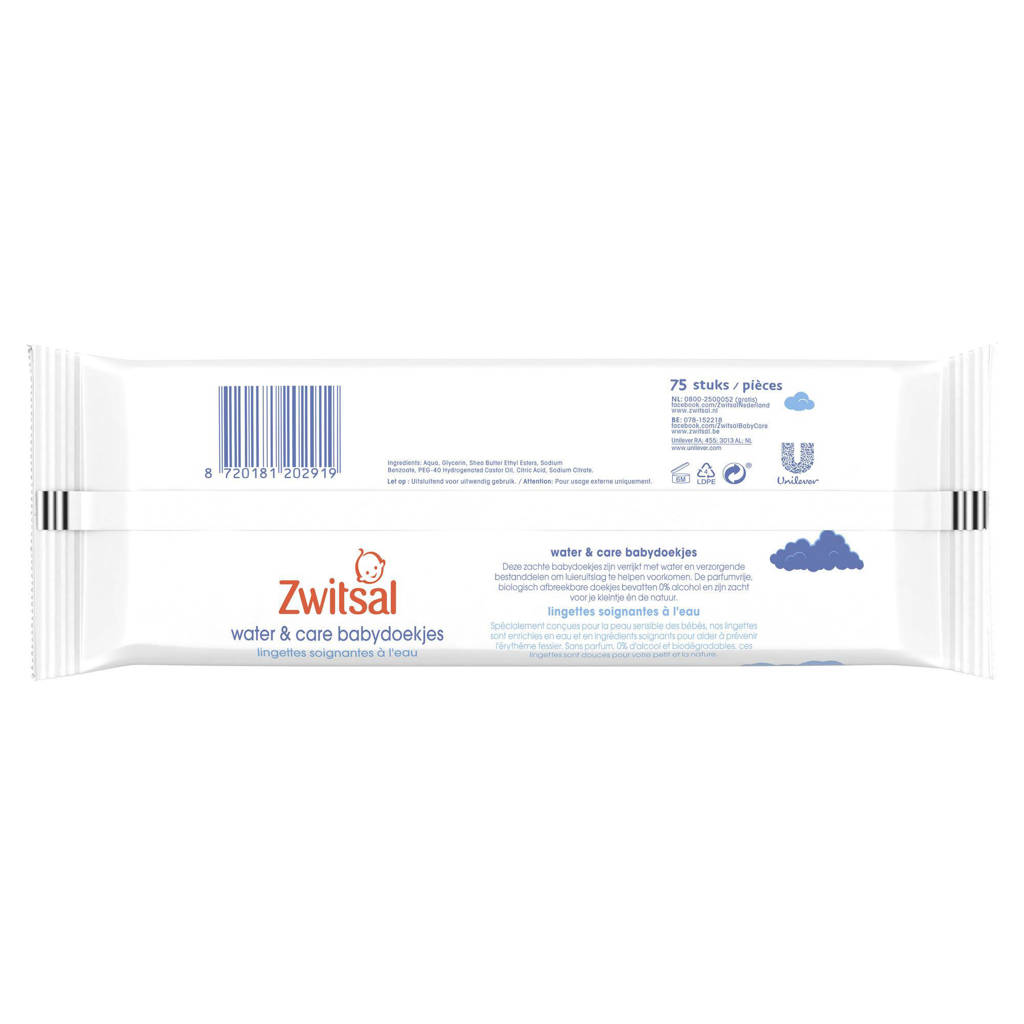 TopWater & Care billendoekjes - 12 x 75 stuks