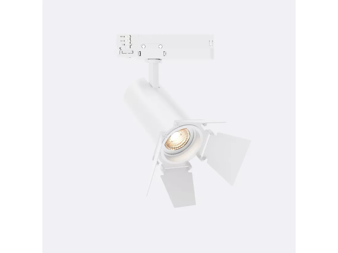 Spot LED Fasano Cinéma 30W pour Rail Triphasé Dimmable Blanc 2700K Blanc chaud