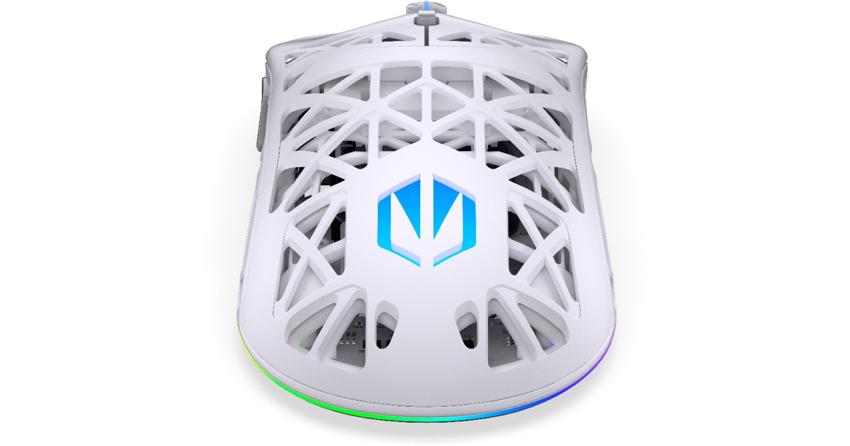 ENDORFYLIV Wireless Onyx White gaming muis  (Wit, 12.000 DPI, ARGB, USB-C / 2.4 GHz / Bluetooth)