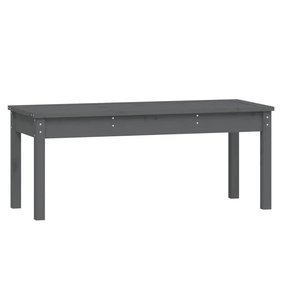 vidaXL - Tuinbank - Grijs - Massief grenenhout - 109x44x45 cm