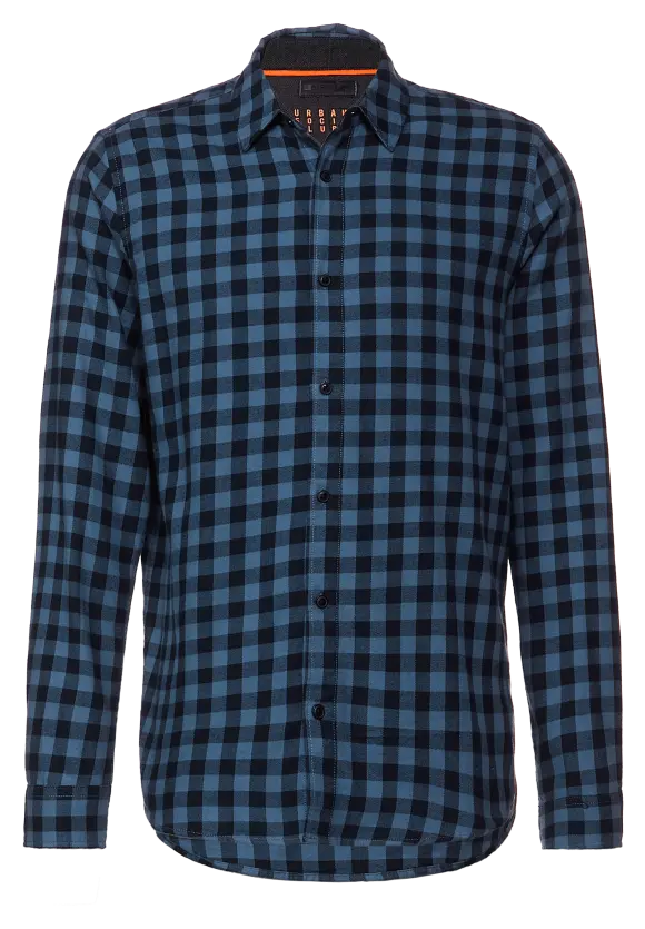 Hemd mit Karomuster - shadow blue