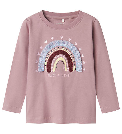 Name It Bluse - NmfTillie - Elderberry m. Regenbogen