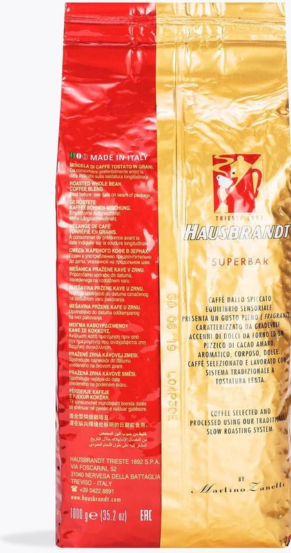 Hausbrandt - Super Bar - Koffiebonen - 1 kg - Melange van 90% Arabica en 10% Robusta