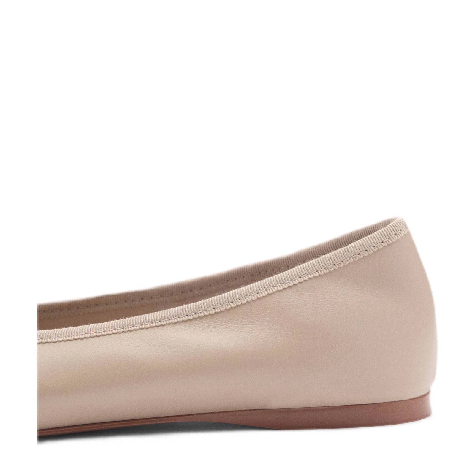 Mango leren ballerina's lichtroze