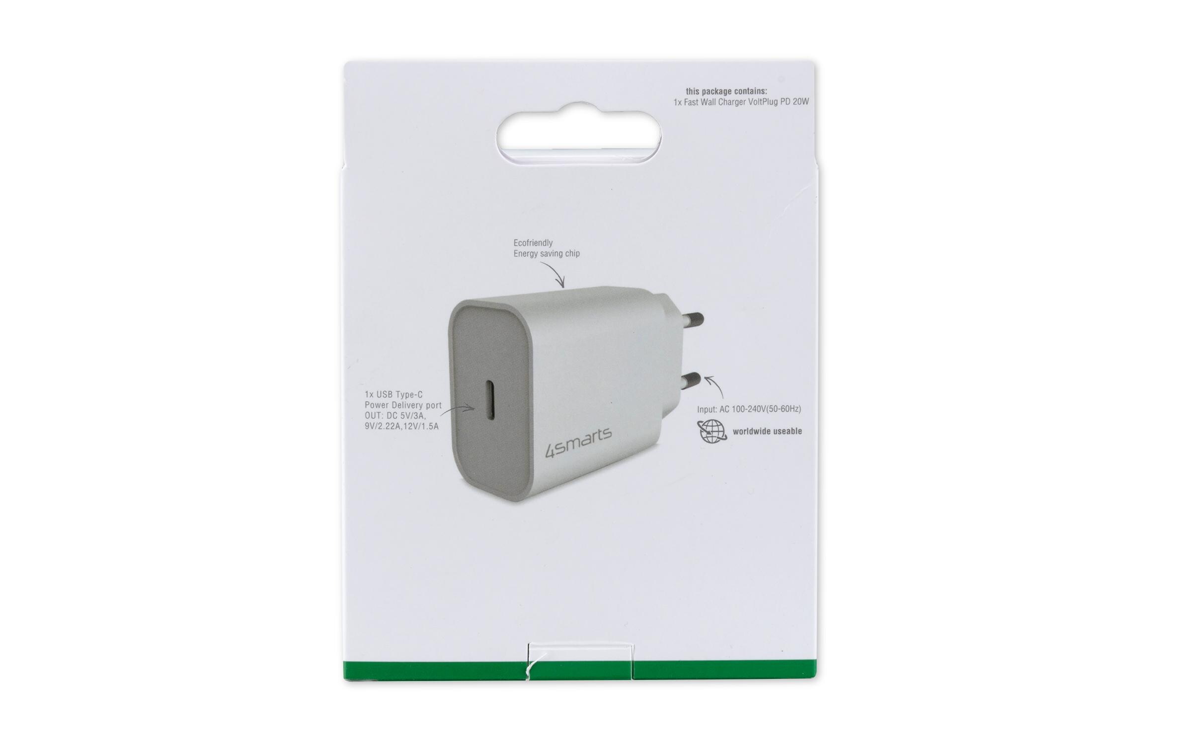USB-Wandladegerät VoltPlug PD 20WKompakter USB-C-Ladeadapter mit PowerDelivery Technologie
