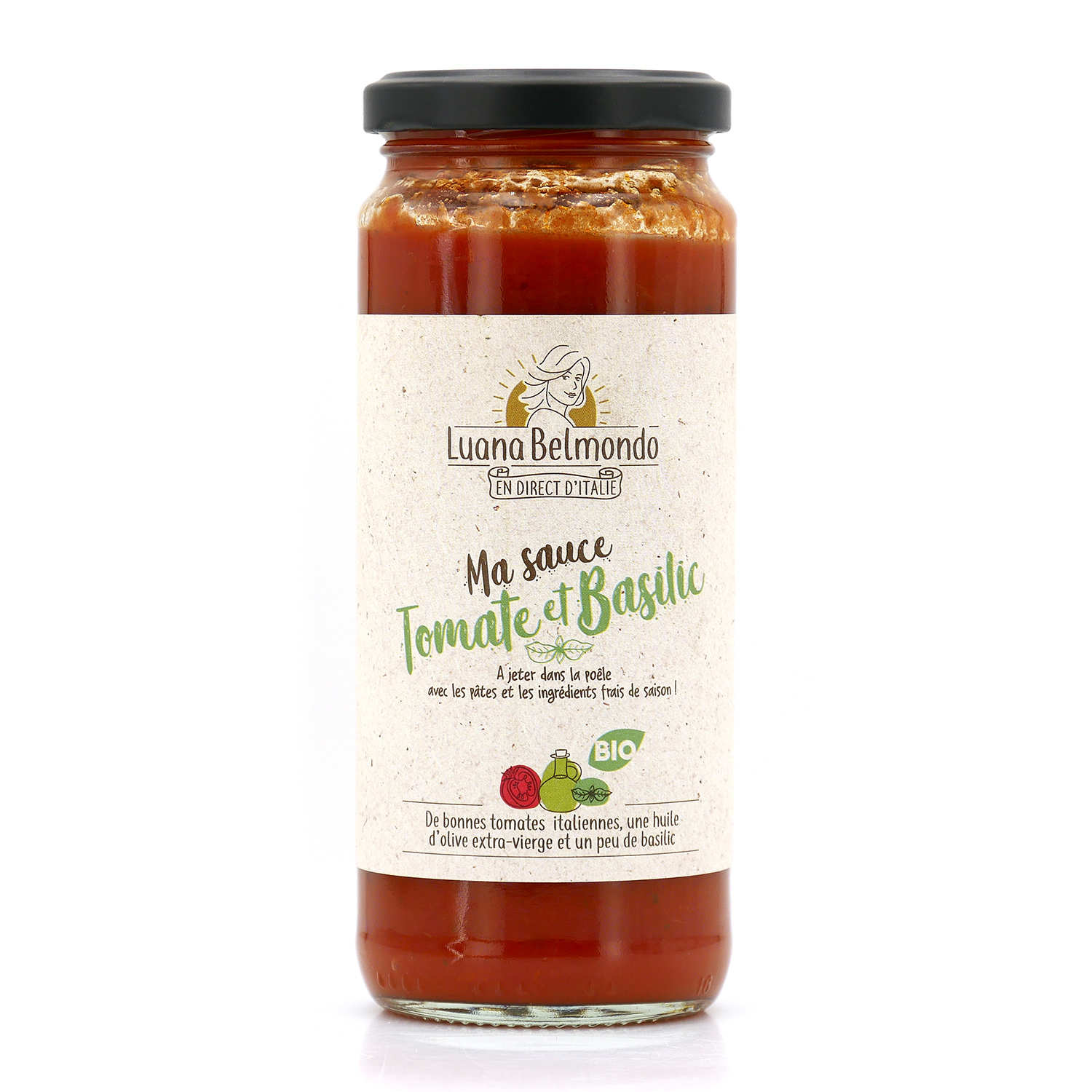 Sauce tomate et basilic bio - Luana Belmondo