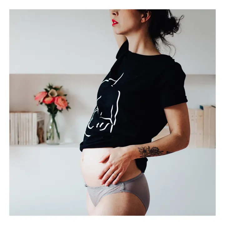 Tajinebanane T-Shirt d'allaitement Motherhood | Noir