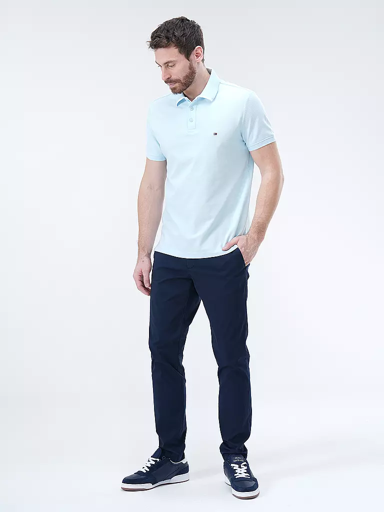 TOMMY HILFIGER Poloshirt Regular Fit hellblau