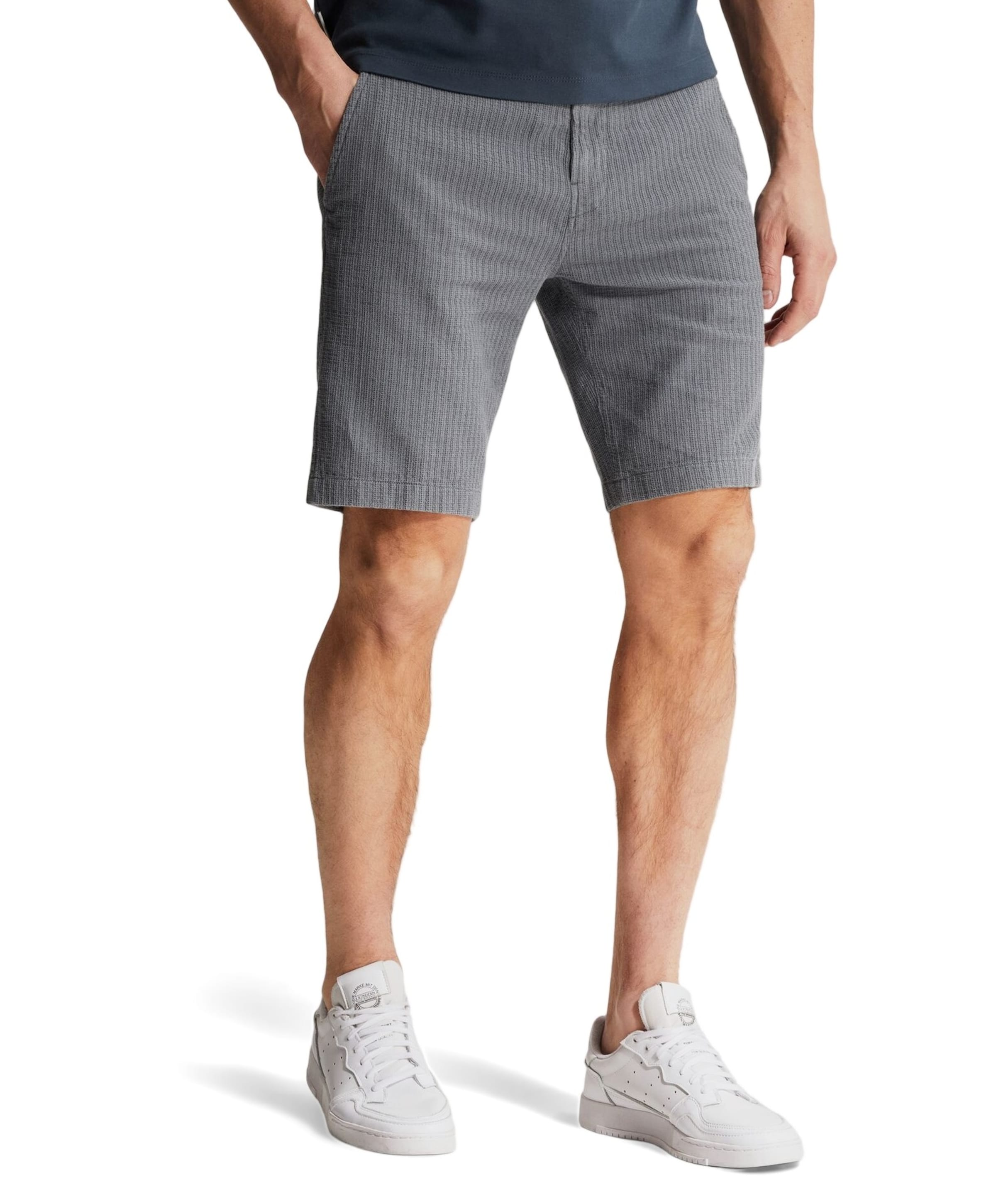Cast Iron CHINO SHORTS STRUCTURE heren korte broek grijs