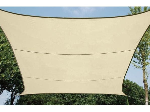 Perel Sonnensegel 360 cm, Quadratisch Quadrat, 3.6 x 3.6 m, champagne