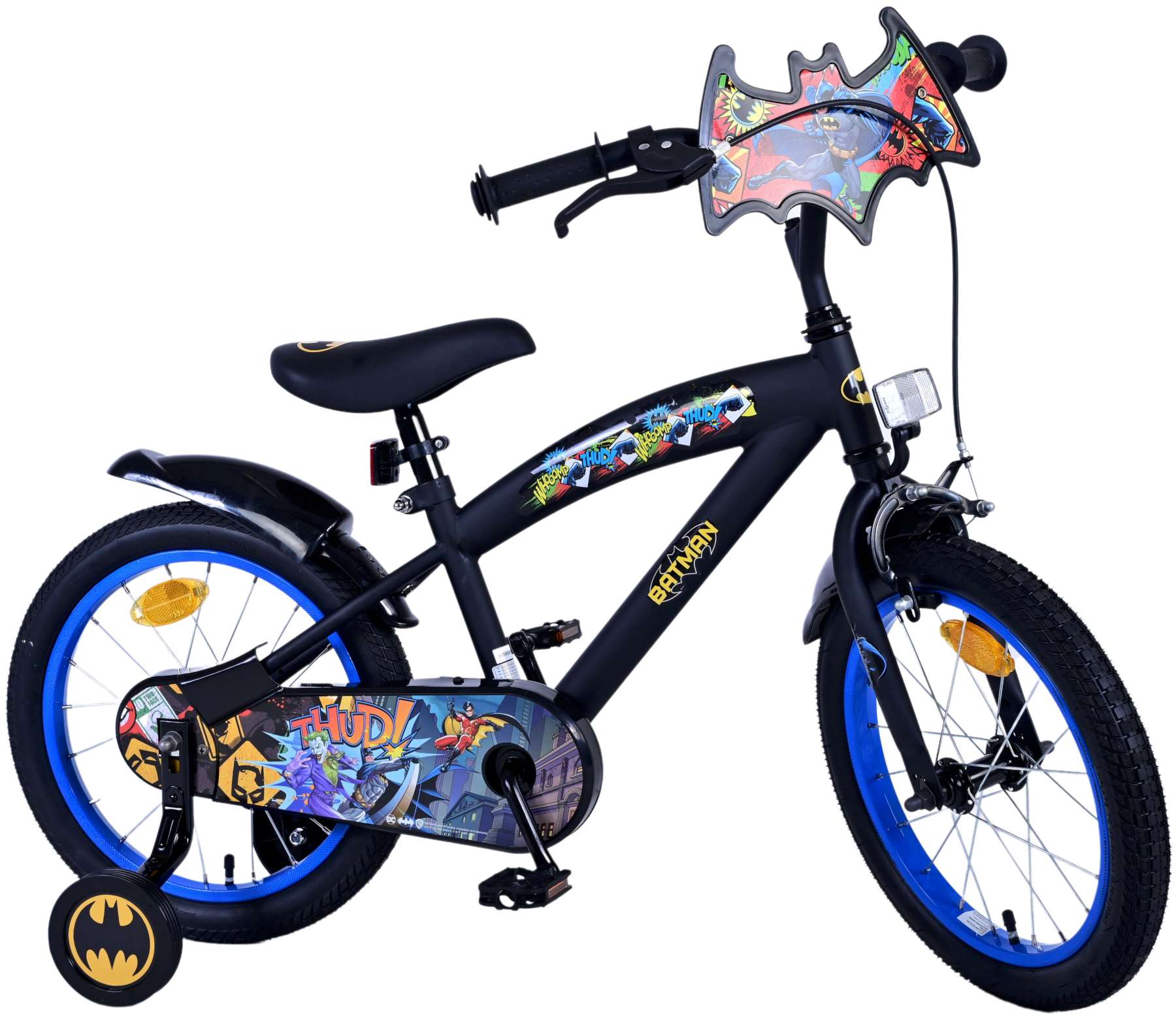 Kinderfahrrad Batman Fahrrad für Jungen 16 Zoll Kinderrad in Schwarz