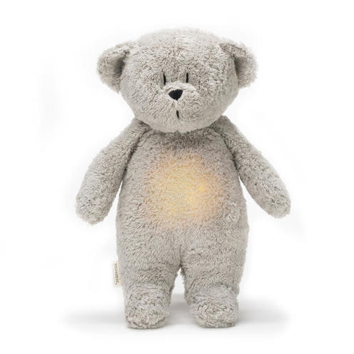 Moonie - ourson nature bio avec sons & lumières - Gris minéral - MOONIE