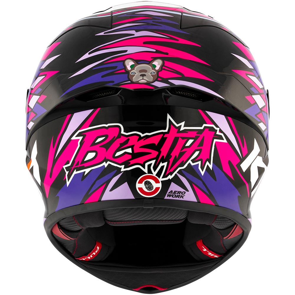 kyt - Casque KX-1 Race GP Bastianini Replica 2023 Violet / Rose / Blanc