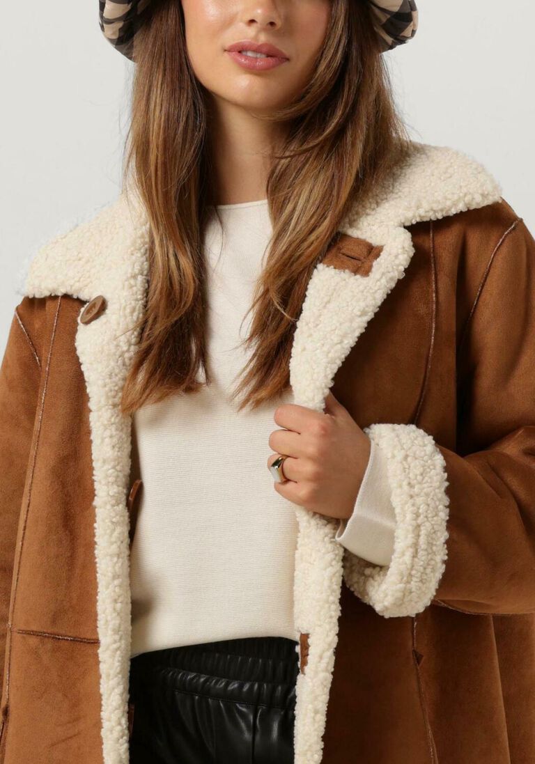 STAND STUDIO gebroken wit stand studio faux fur jas kenca coat