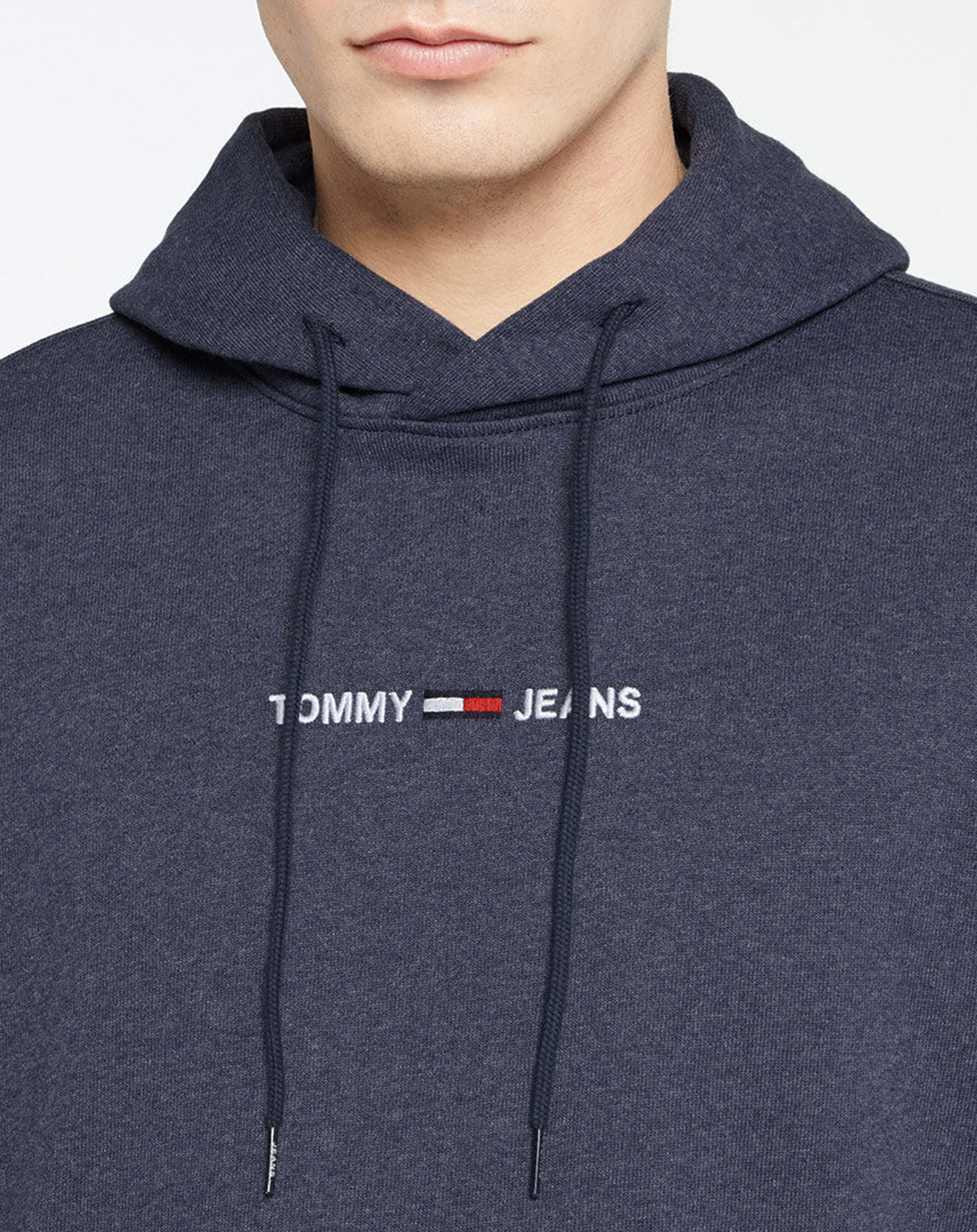 Tommy Jeans Sweat à capuche Linear Logo bleu marine