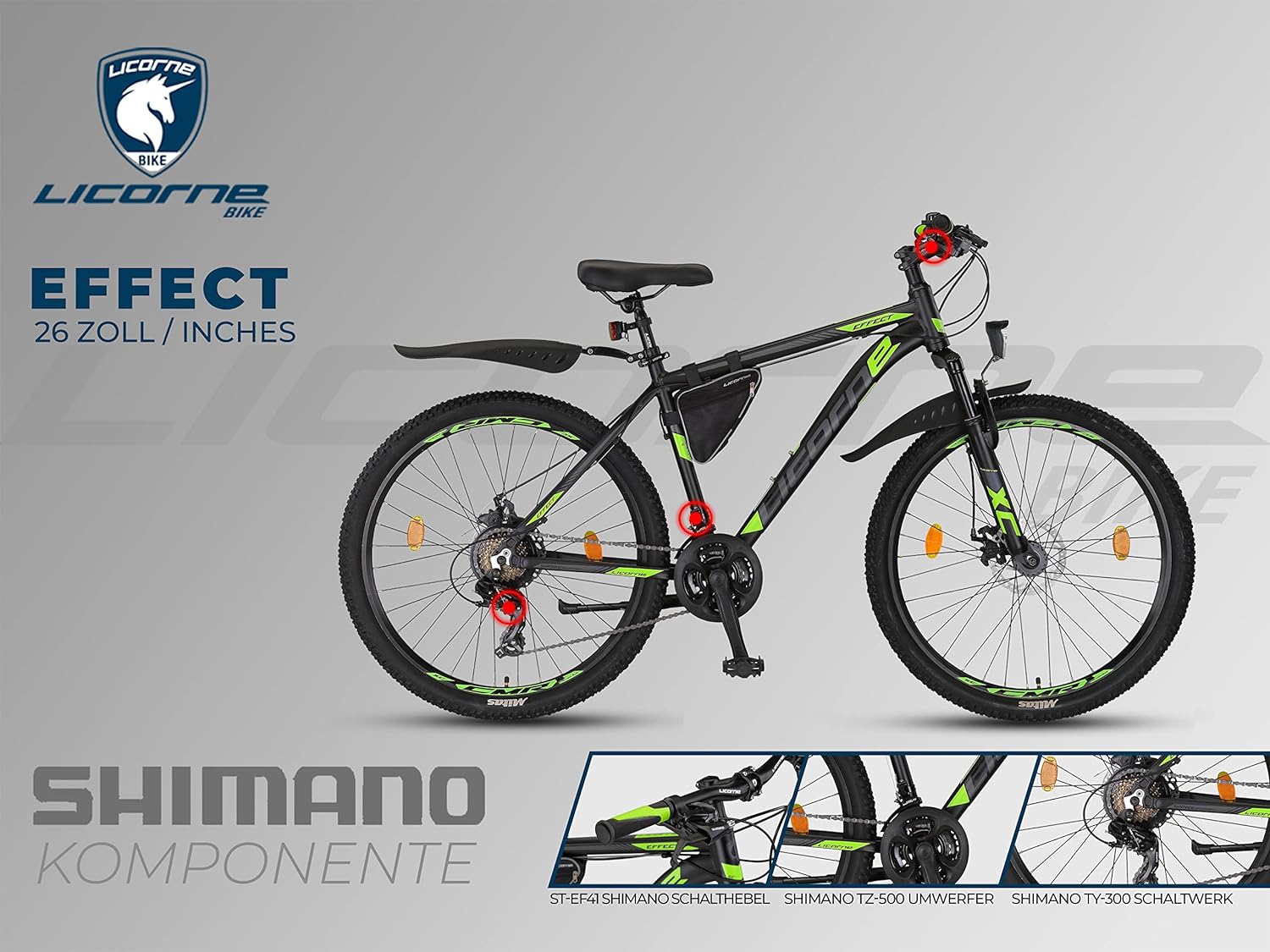 Bicicleta de montanha premium Licorne Bike Effect