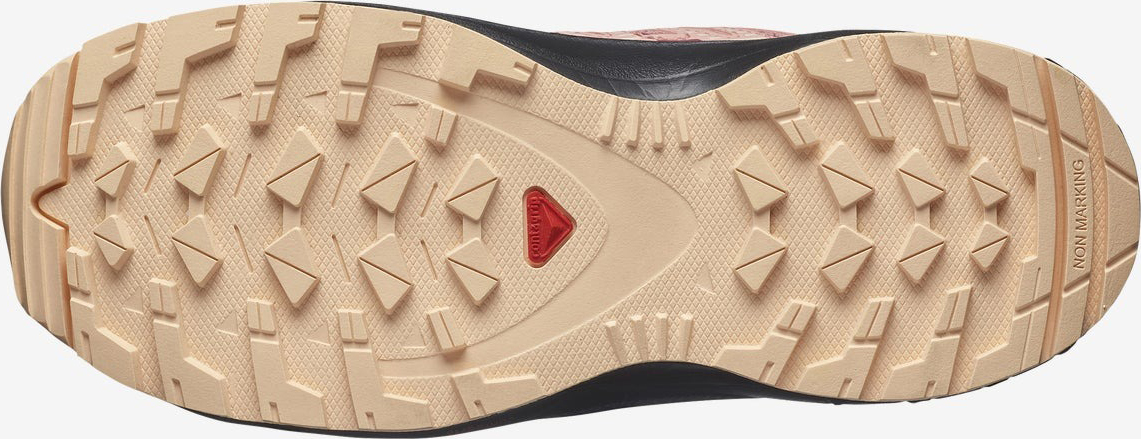 XA Pro v8 ClimaSalomon Waterproof Junior Earth Red/Black/Almond Cream