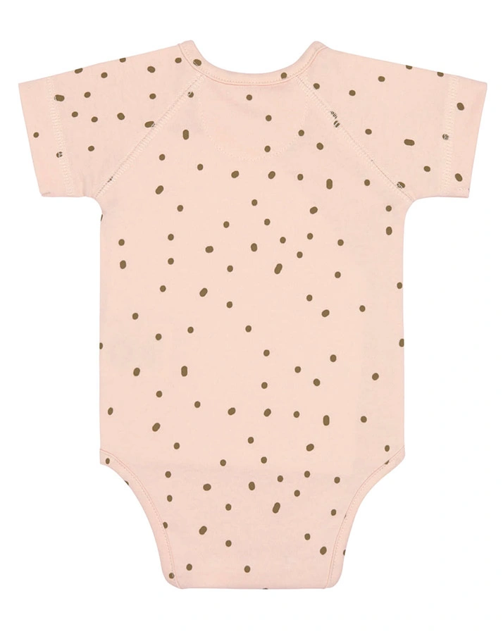 Kurzarm-Body DOTS in powder pink