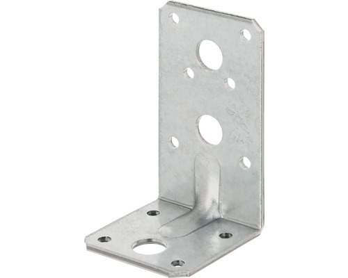 Zware hoekbeugel met groef, 90 x 50 x 50 mm, sendzimir verzinkt, 1 stuk