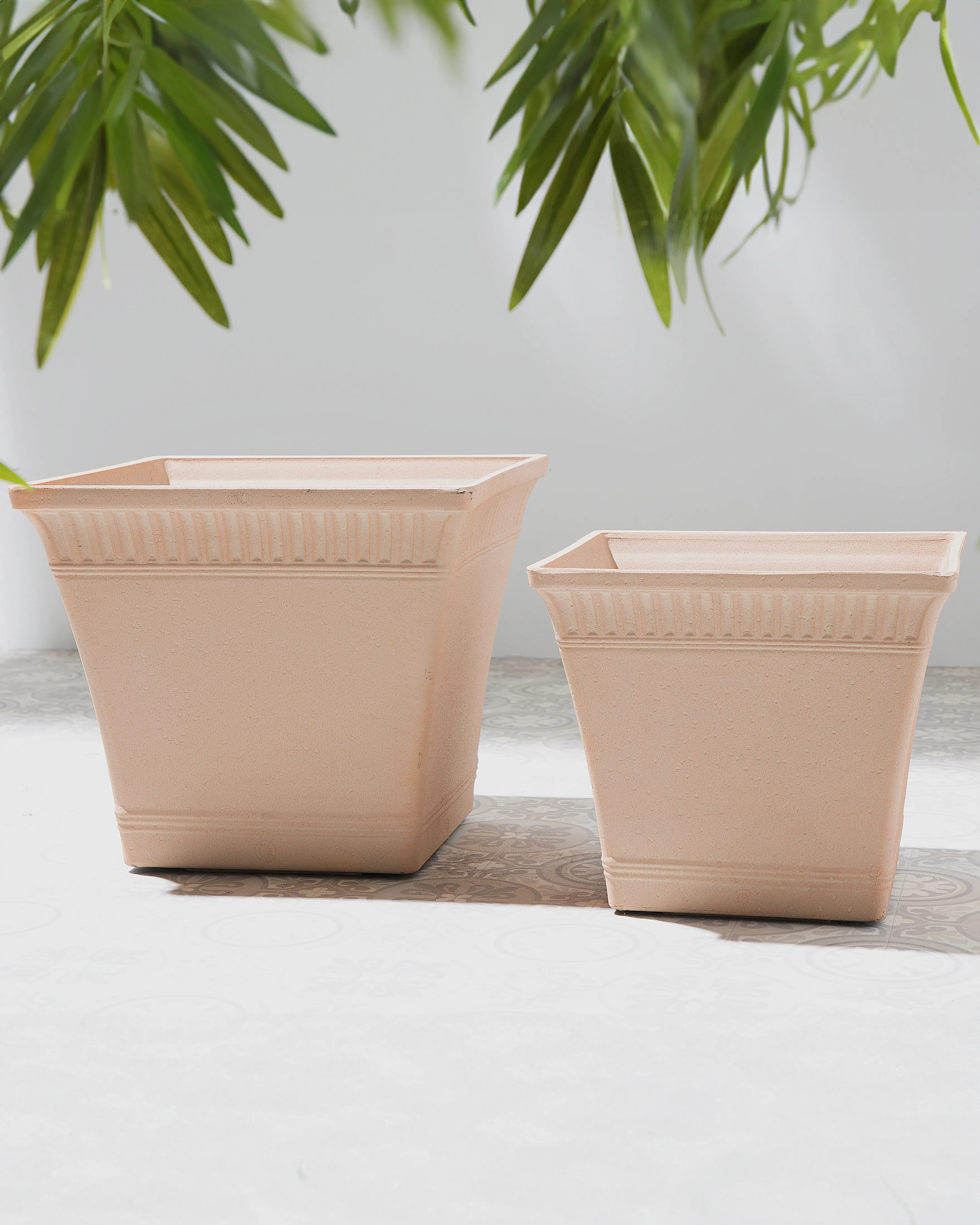 Bloempot PSATHA 41 cm Perzikroze
