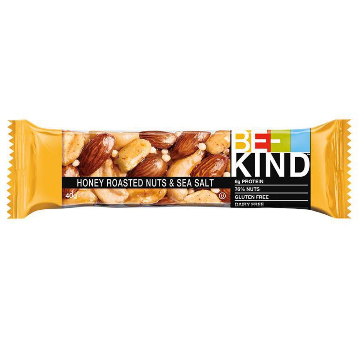 Riegel Honey Roasted Nuts & Sea Salt 12 x 40 gRiegel mit Honig gerösteten Nüssen und Meersalz
