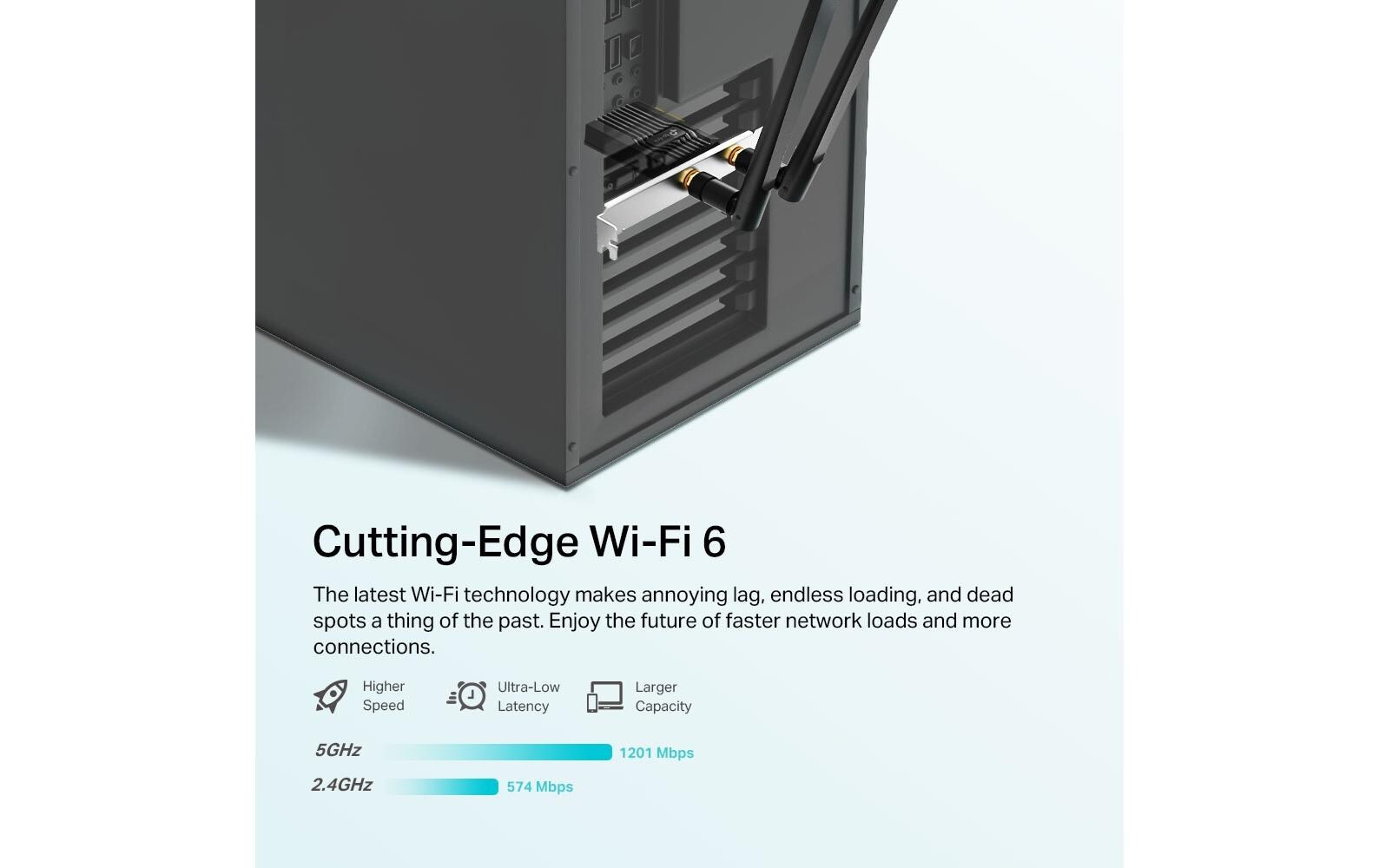 WLAN-AX PCIe Adapter Archer TX20EAX1800 Wi-Fi 6 Bluetooth 5.2 PCIe Adapter