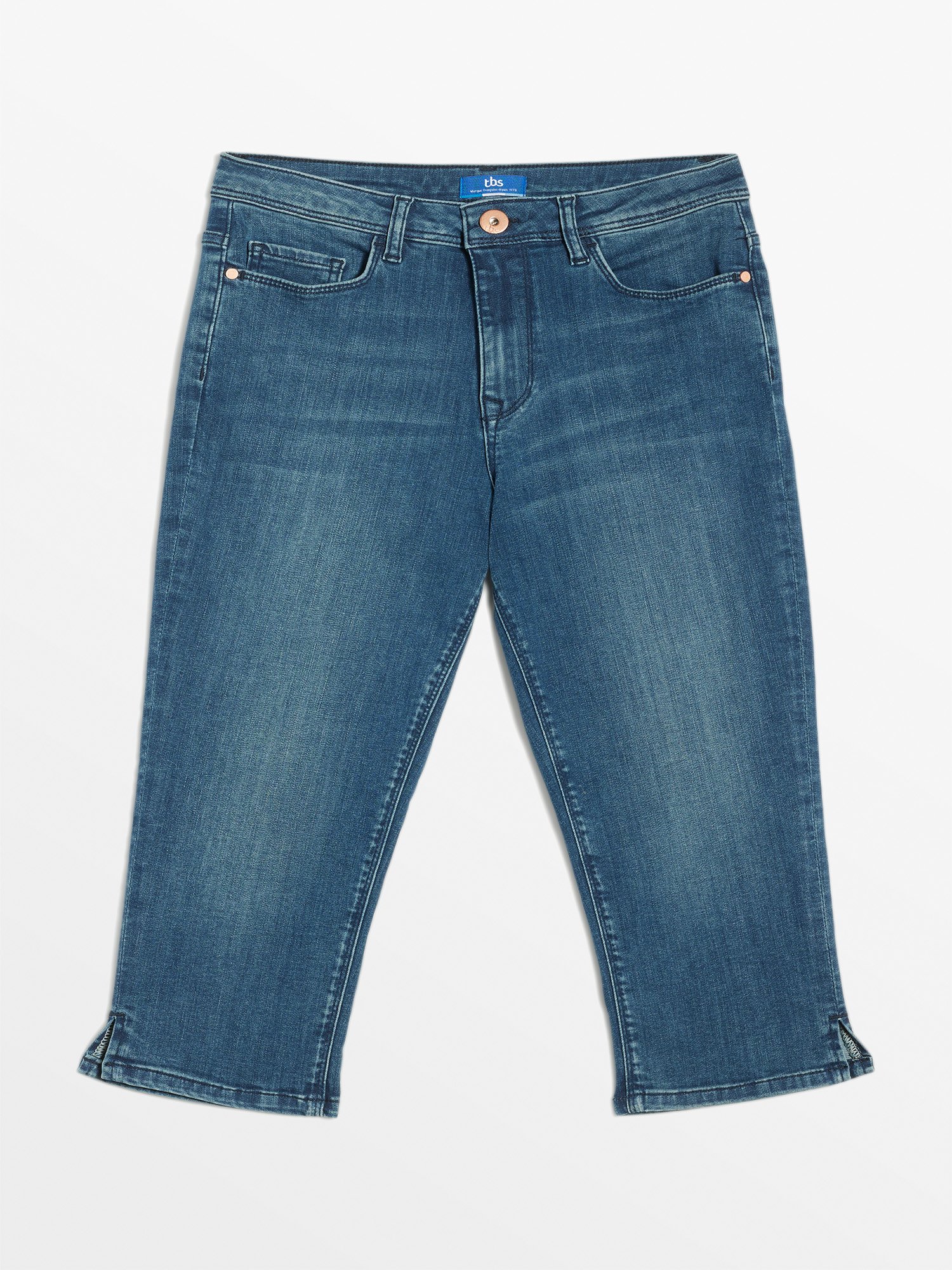 Short Femme En Jean Coton Biologique Bleu