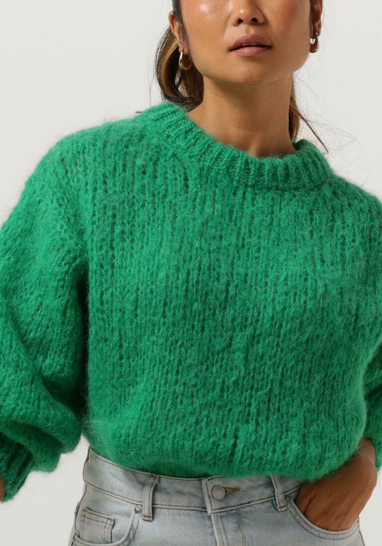 AMERICAN DREAMS groene american dreams trui leonnie alpaca pullover
