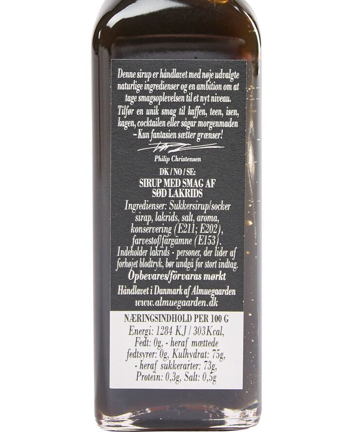 SMAGFULD by Almuegaarden Sirup med smag af sød lakrids Sort