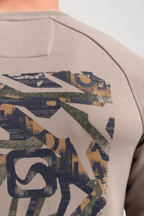 Gabbiano taupe heren sweater