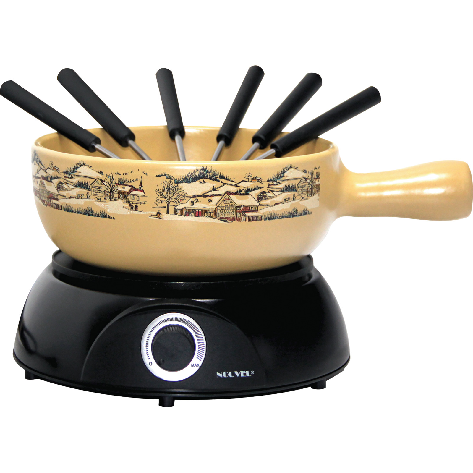 Nouvel Elektro Käsefondue-Set schwarz
