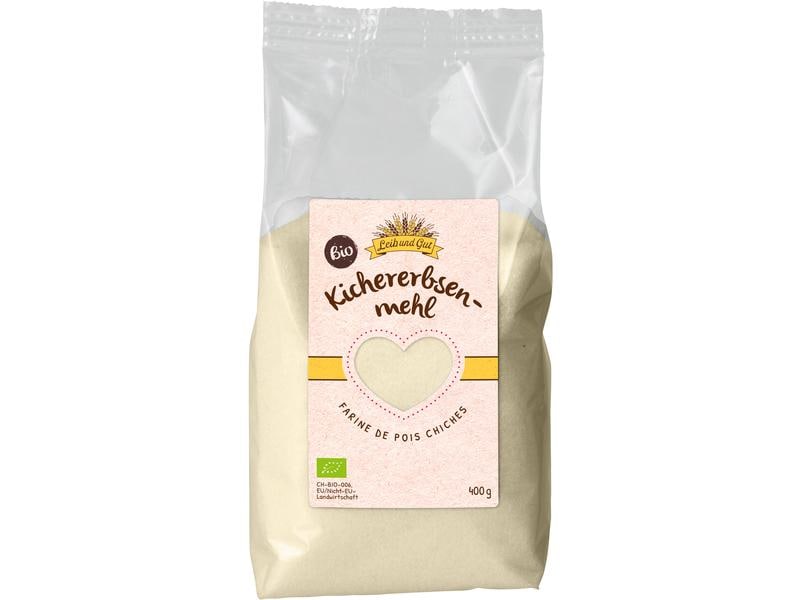 Leib und Gut Bio Kichererbsenmehl 400 g Vielseitig einsetzbares Kichererbsen-Mehl