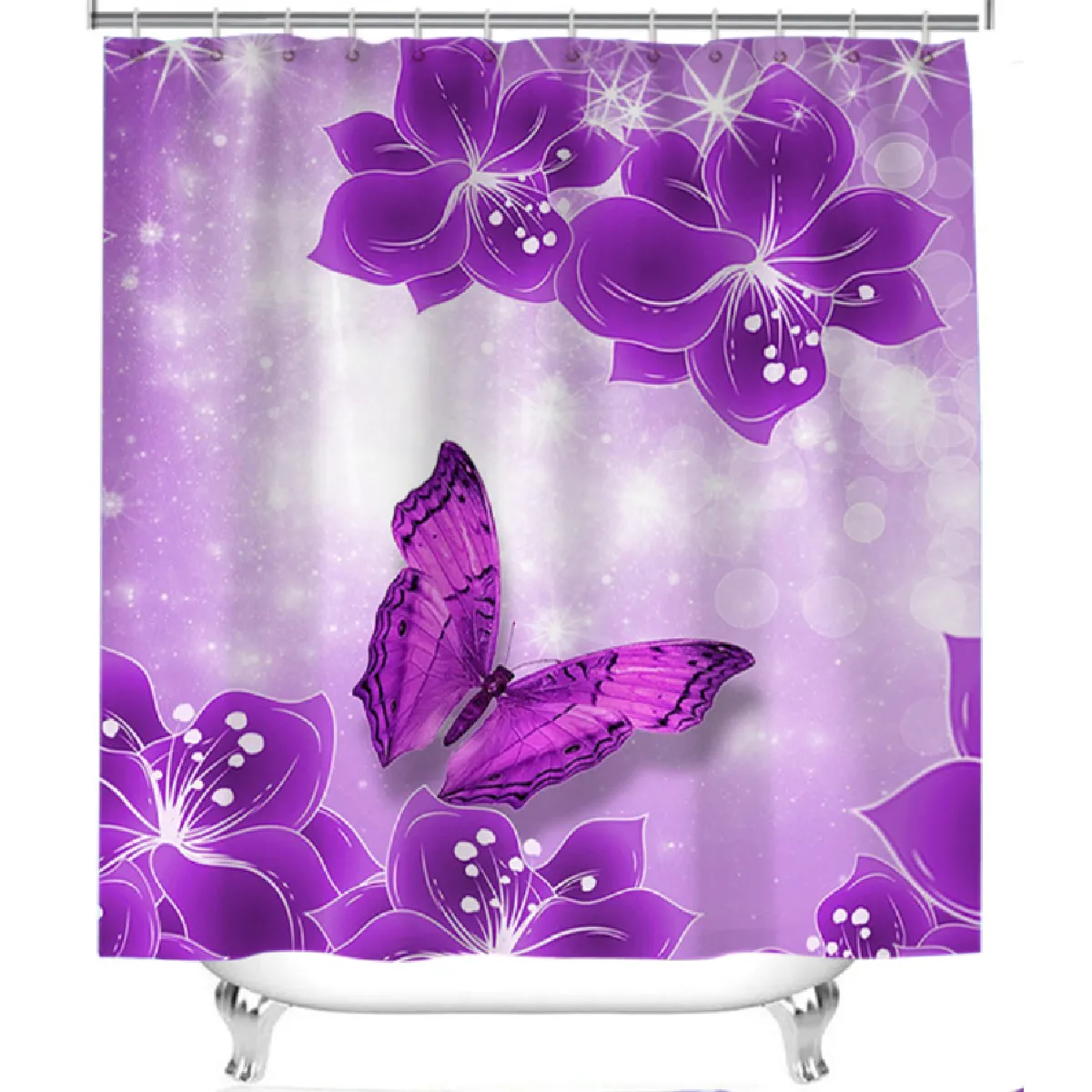 Universal Rideau de douche tulipe 3D