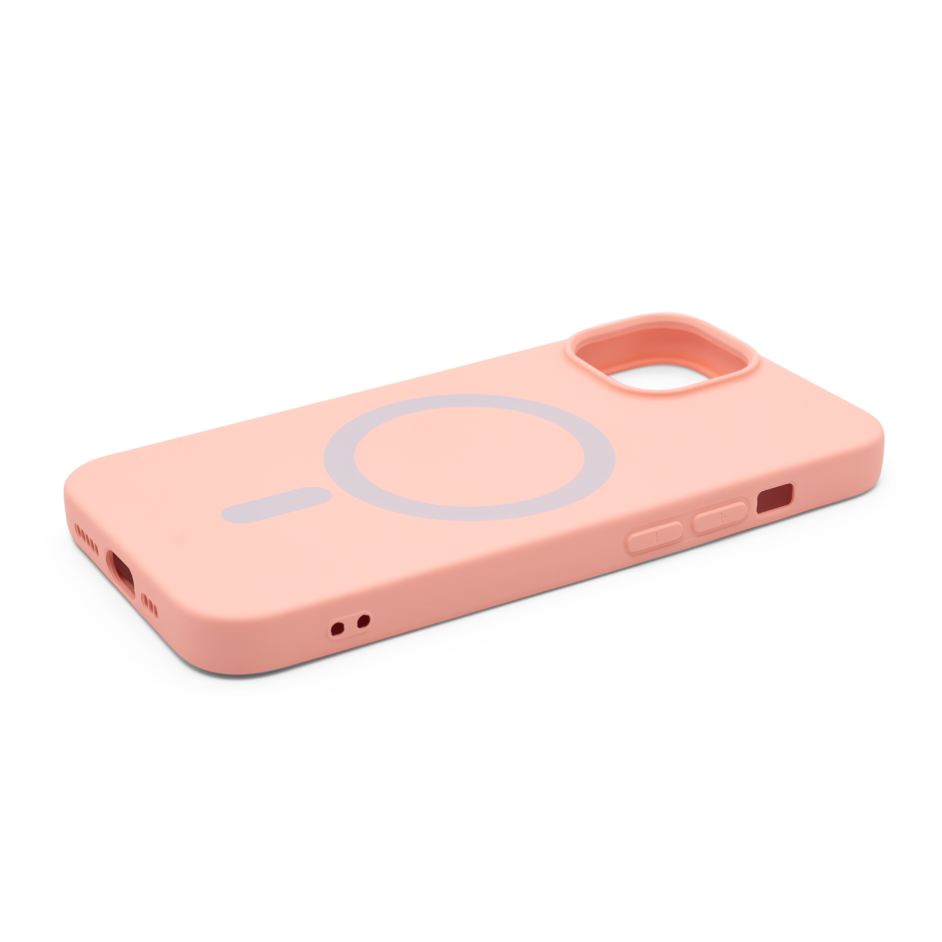 iPhone 14 Pro Max MagSafe Silikon Case Hülle - Rosa