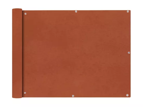 Écran de balcon en tissu Oxford 90x600 cm Ocre marron