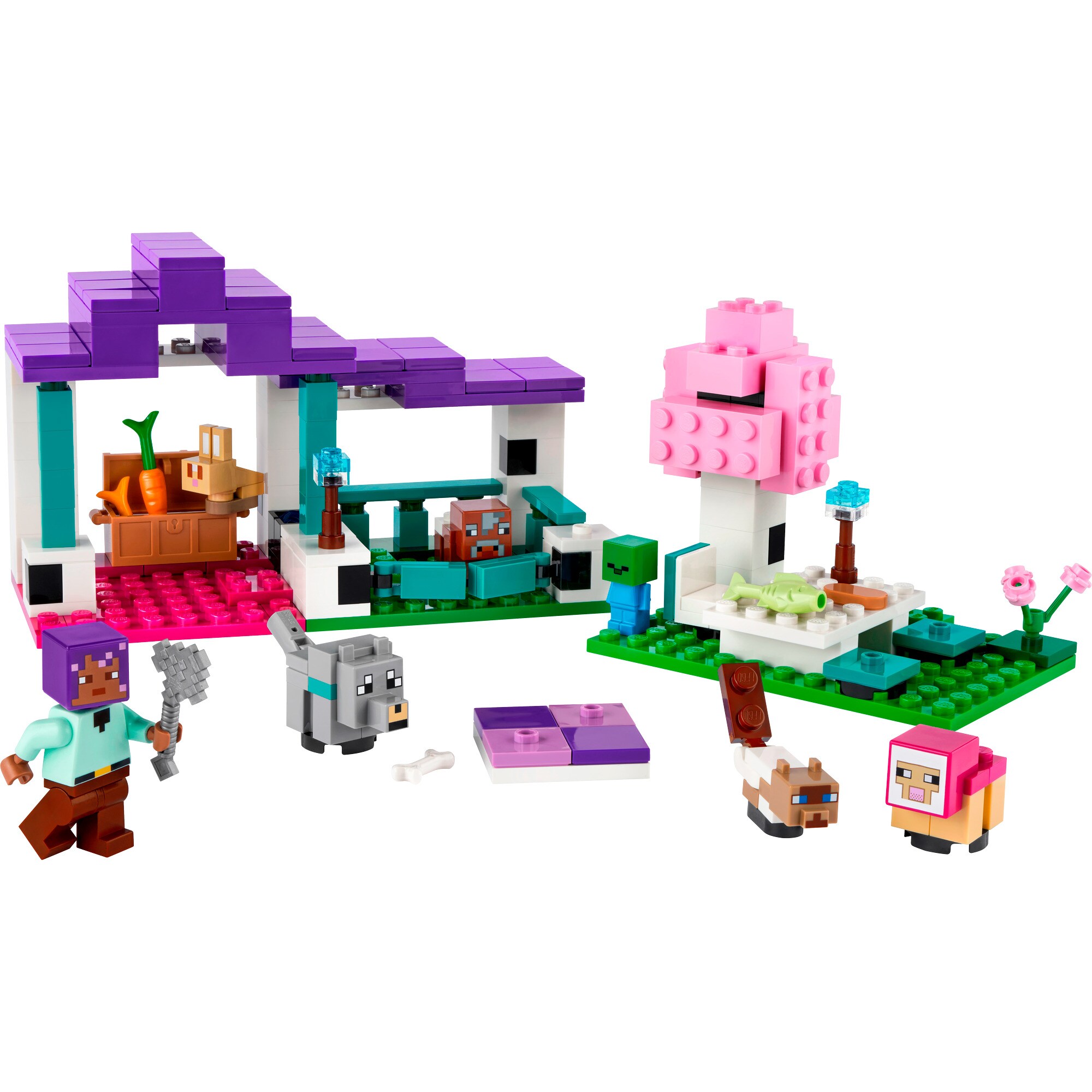 LEGO Konstruktionsspielzeug Minecraft Das Tierheim