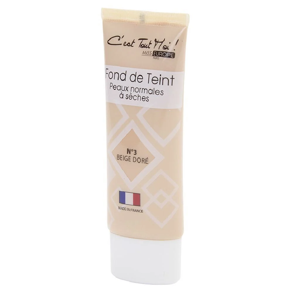Fond de teint N°03 beige doré peau normale à sèche