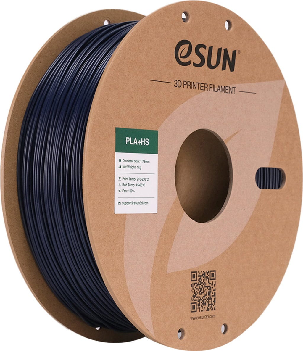 eSUN  PLA+HS Dark Blue, 1,75 mm / 1000 g    PLA-Filament für den Hochgeschwindigkeitsdruck