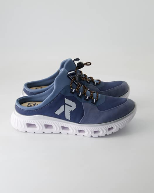 Rieker Nabukino Pantoletten in Blau