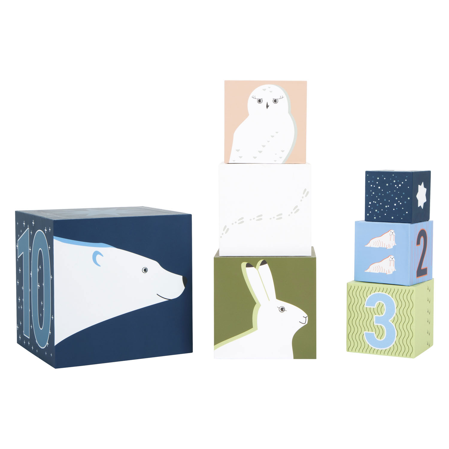 Small Foot - Stapelblokken Karton Arctic, 10dlg.