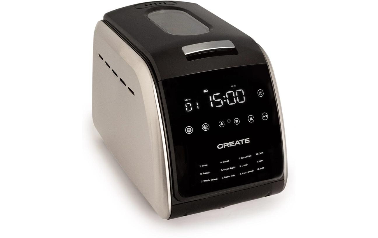Brotbackmaschine Chef Bread Schwarz<br>Brotbackautomat mit 12 Programmen und Timer-Funktion